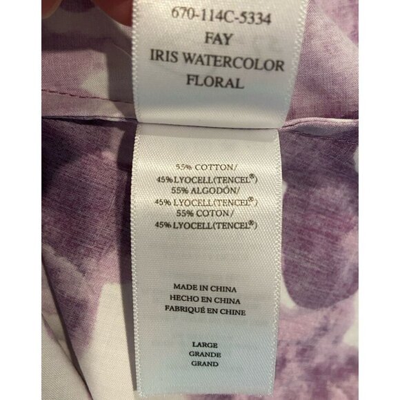NWT Rails Fay Dress Tie Shoulder Purple White Floral Size Large L New - Picture 5 of 5